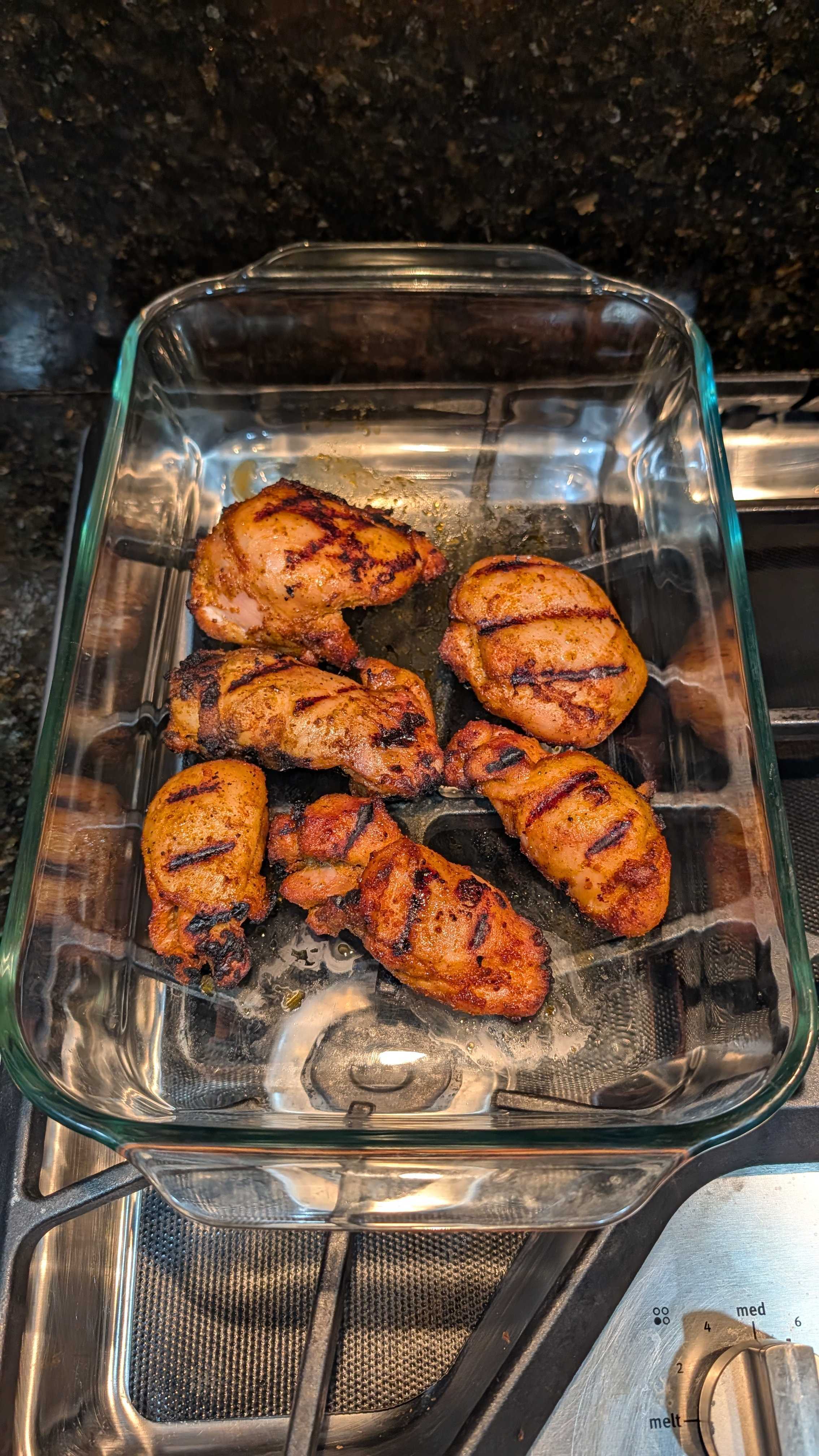 Grilled Chicken Thighs plated